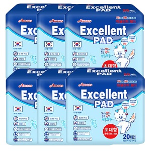 [단독무료]엑셀런트 초대형 패드(20매)X6개(1타)