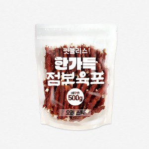 펫블리스 한가득 점보육포 실속포장(500g/오리스틱)-인터넷판매금지