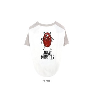 [퍼피엔젤] TS544 Monsters Raglan T-shirts (#15 베이지)