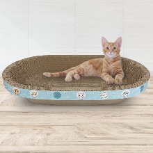 [펫츠몬]고양이 눕기 편한 특대형 B골 스크래쳐  타원형60cm(인터넷12900원미만 판매금지)