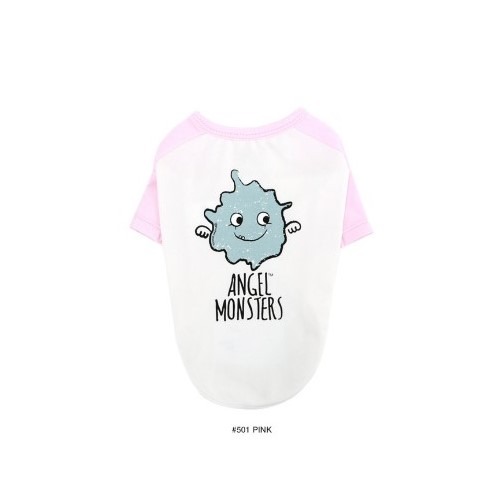 [퍼피엔젤] TS544 Monsters Raglan T-shirts (#501 핑크)