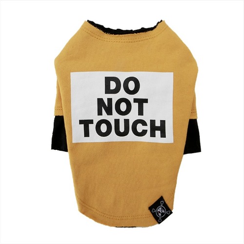 [퍼피엔젤]TS505  DO NOT TOUCH™ 러프컷 레이어드 라운드 티셔츠(#289 옐로우)