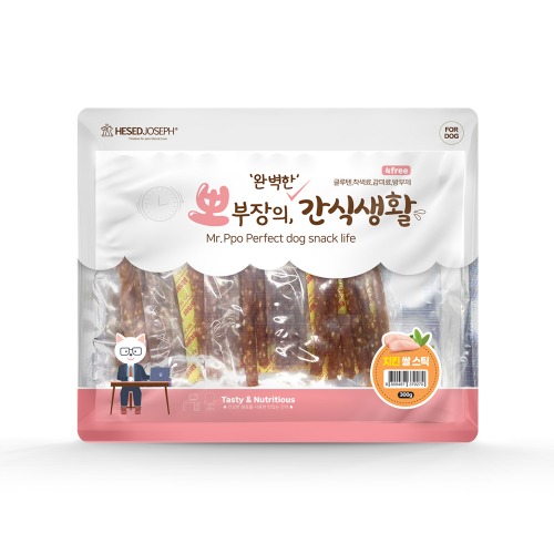 [6월30일까지행사특가]뽀부장의 완벽한 간식생활 치킨쌀스틱300gX50개(1박스)
