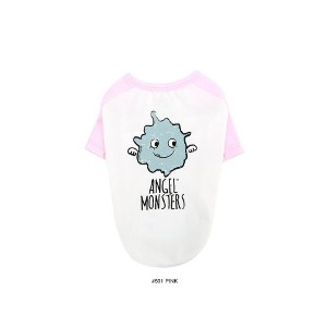 [퍼피엔젤] TS544 Monsters Raglan T-shirts (#501 핑크)